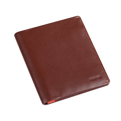 Ikepod Mens Leather Slim Carry Wallet  Full-grain Italian Genuine Leather  RFID Blocking and Slim Bifold Stitching