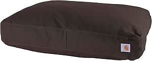 Carhartt Durable Canvas Pet Bed, Water Resistant Firm Duck Dog Bed, Dark Brown, Medium