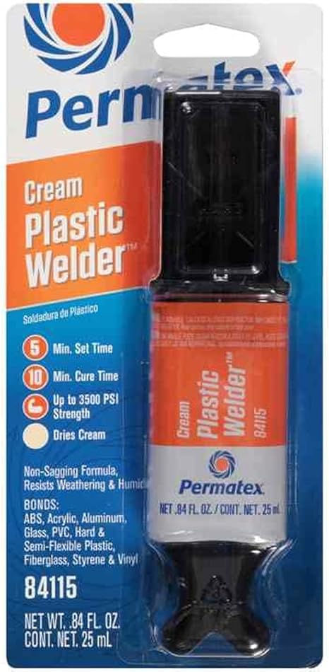 Permatex 84115 PermaPoxy 5 Minute Plastic Weld, 0.84 oz.