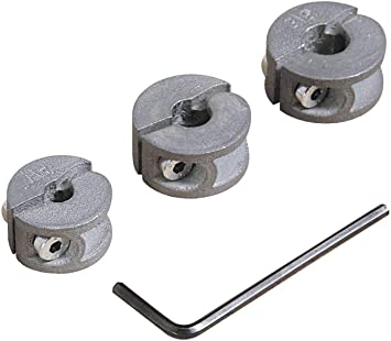 Wolfcraft 2755000 Set of 3 Depth Stops 6mm 8mm 10mm One of each