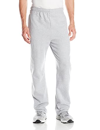 Jerzees Men's Black Adult Open Bottom Sweatpants