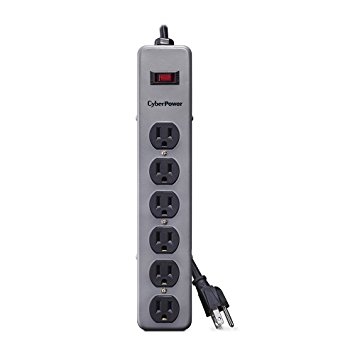 CyberPower B603MGY Surge Protector 6-Outlets 3- Ft Cord 900 Joules Metal Housing