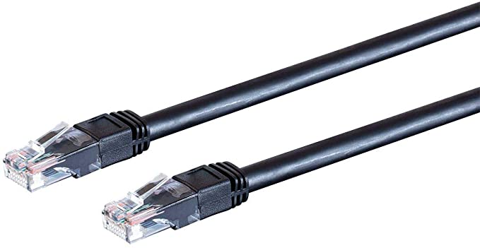 Monoprice Cat6 Outdoor Rated Ethernet Patch Cable - 3 Feet - Black | Snagless RJ45, Stranded, 550MHz, UTP, Pure Bare Copper Wire, 24AWG