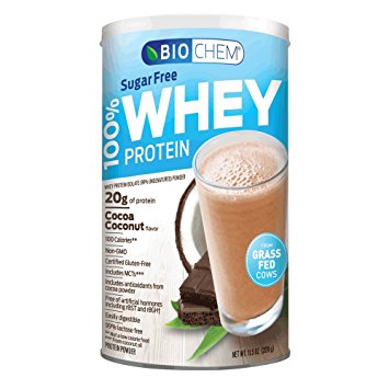 Country Life - Biochem Sugar - 100% WHEY Protein - COCOA COCONUT - Sugar Free - 20g of Protein(11.5 Ounce)