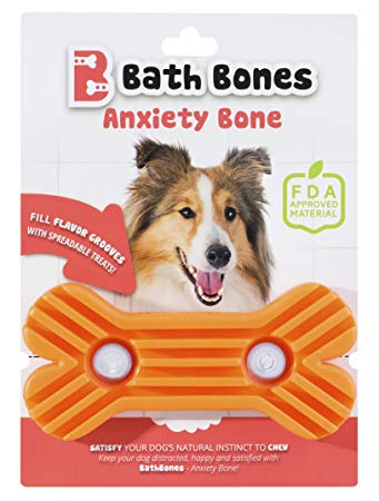 Bath Bones | Anxiety Bone | FDA Approved | Combats Dog’s Anxiety During Stressful Events | Simply Spread, Stick & Lick