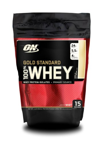 Optimum Nutrition 100 Whey Gold Standard Vanilla Ice Cream 1 Pound