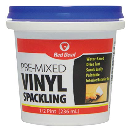 Red Devil 0532 532 Pre-Mixed Spackling Compound, 1/2 Pint, White