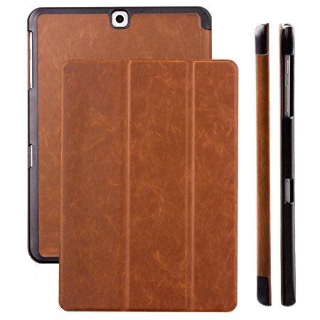Samsung Galaxy Tab S2 8.0 Case | Buffalo brown | iCues Ancho Cover with Stand | other Leather - and colour variations available | Protective Flip Wallet with gift box