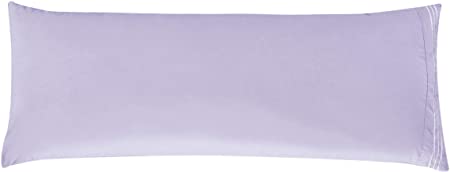 Elegant Comfort Luxury Ultra-Soft 1-Piece Body Pillowcase 1500 Thread Count Egyptian Quality Microfiber Double Brushed-Hypoallergenic-Wrinkle Resistant, Body Pillowcase Size, Lilac