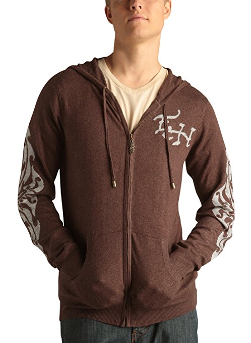 Ed Hardy Mens Long Sleeve Zip up Hoodie Sweater Graphic design