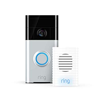 Ring Video Doorbell (Satin Nickel) with Ring Chime