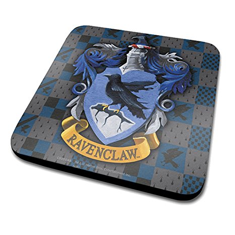 Harry Potter Ravenclaw Crest Official Drinks Coaster Protective Melamine Cover with Cork Base, Multi-Colour, 10 x 10 cm