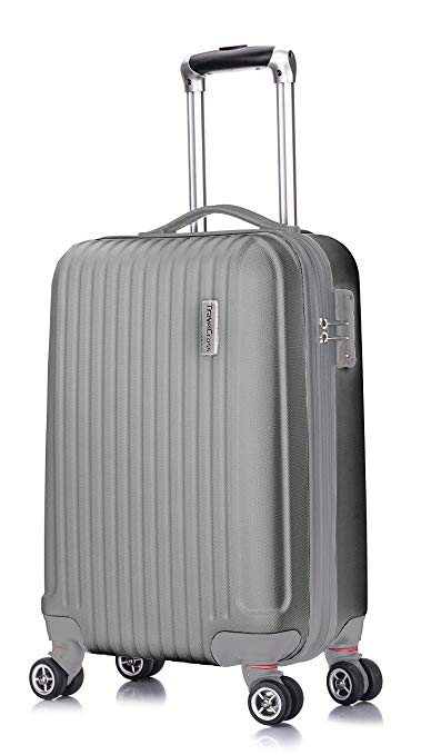 TravelCross Berkeley Classic 21'' Carry On Lightweight Hardshell Spinner Luggage - Silver