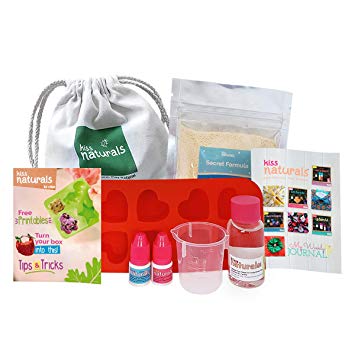 Kiss Naturals Bath Bombs - DIY Kids Crafts Kit - 100% Natural and Organic Bath Bomb Kit for Kids