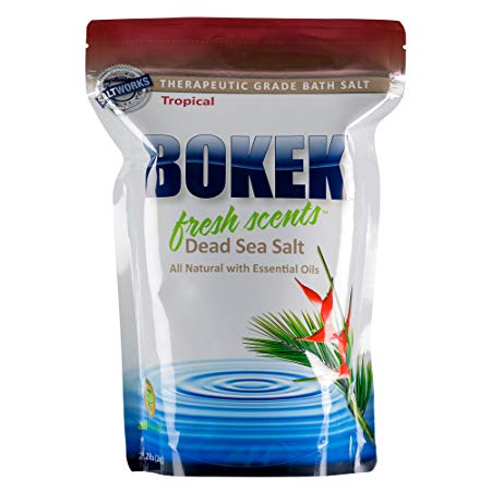 Bokek Fresh Scents Tropical Scented Dead Sea Salt - 2.2 lb Bag