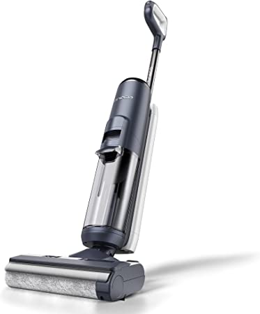 Tineco Floor ONE S5 Smart Cordless Wet-Dry Vacuum Cleaner and Mop for Hard Floors, Digital Display, Long Run Time, Great for Sticky Messes and Pet Hair, Space-Saving Design, Blue