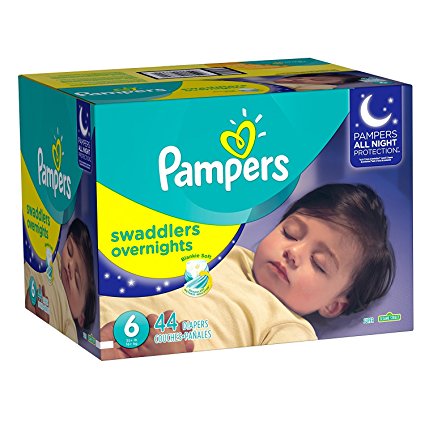 Pampers Swaddlers Overnights Diapers Size 6, 44 Count