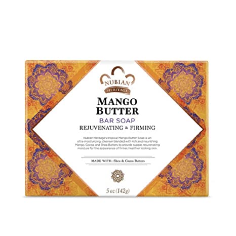 Nubian Heritage Mango Butter Soap Bar, 5 Ounces (6 Packs)