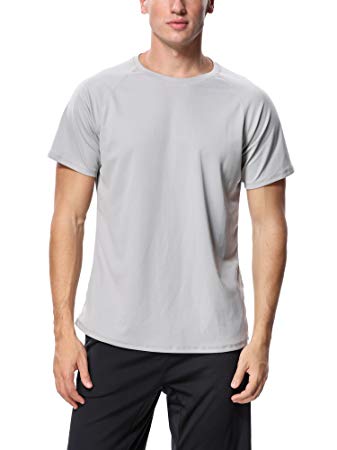 ATTRACO Men's Rashguard Swim Tee Short Sleeve Sun Protection Shirt Loose Fit