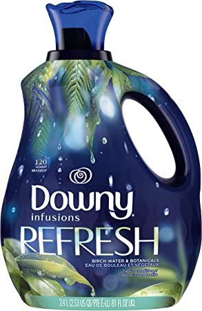 Downy Infusions Fabric Softener Liquid, Refresh, Birch Water & Botanicals, 2.4 L - Packaging May Vary