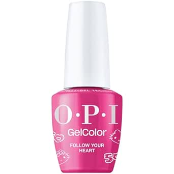 OPI GelColor Nail Polish, Up to 3 Weeks of Wear, Smudge Proof, Cures in 30 Seconds, Hello Kitty 50th Collection, 0.5 fl oz