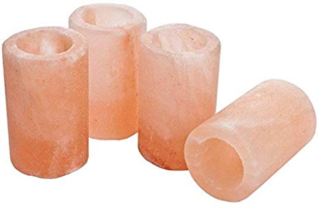 Accentuations by Manhattan Comfort Himalayan Pink Salt Shot Glasses with Plastic Inserts, Set of 4
