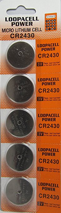 CR2430 Loopacell Lithium Batteries (1 Pack of 5)