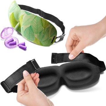 Eye Mask for Women from Drift to Sleep with Moldex Ear plugs Natural sleep aid Patented Sleep mask with buckle closure does not snag in hair Contoured shape does not smudge makeup Enjoy restful sleep