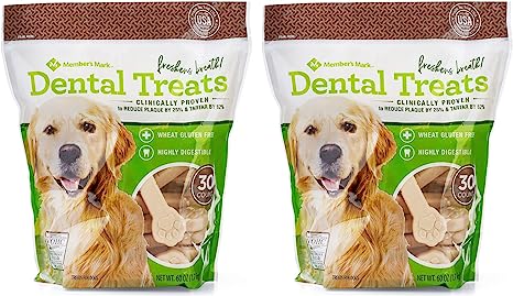 Member's Mark Dental Chew Treats for Dogs 30 ct. / 2 Pack