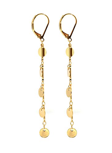 Christmas gift idea,Chandelier Earrings long earrings oriental earring Round Plates under 50 dollars, Handmade by Jennifer Love