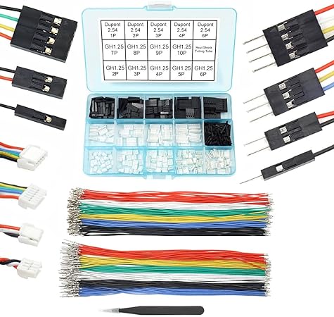 GH Connectors to Dupont 2.54 Pre-Crimped Cables and Connectors Kit Compatible with JST GH 1.25mm for Pixhawk Cube 6C 6X Pixhawk4 20cm Silicone Wire