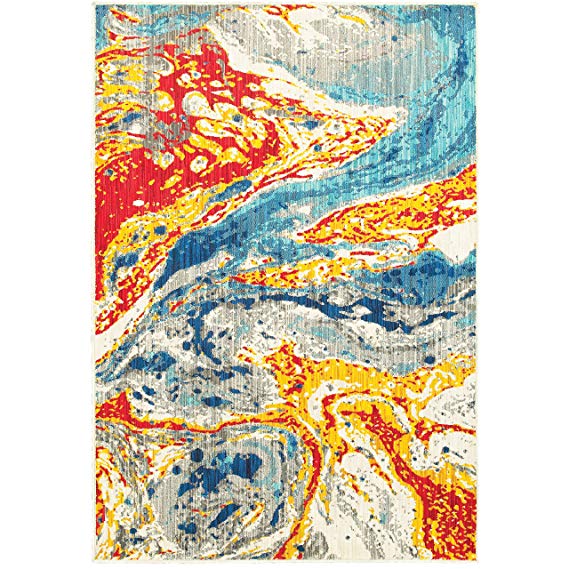 Christopher Knight CK-H2469 Julian Abstract Indoor Area Rug 5ft 3in X 7ft 6in Stone, Multi
