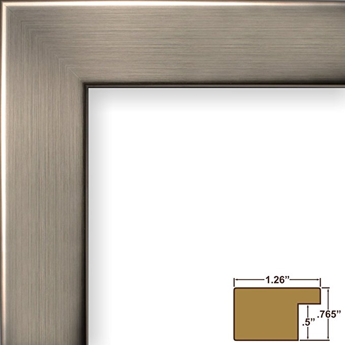 Craig Frames 26966 19 by 25-Inch Picture Frame, Smooth Wrap Finish, 1.26-Inch Wide, Silver Stainless