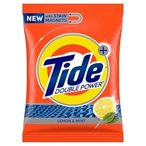 Tide Plus Detergent Washing Powder with double Power Lemon and Mint Pack - 1 kg