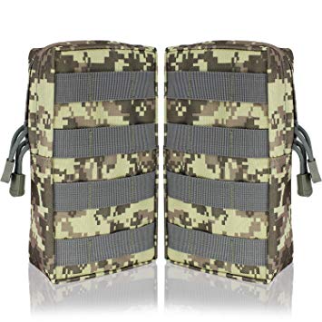 YDA Molle Pouch 2 Pack Tactical EDC Pouch Organizer for Tactical Backpack