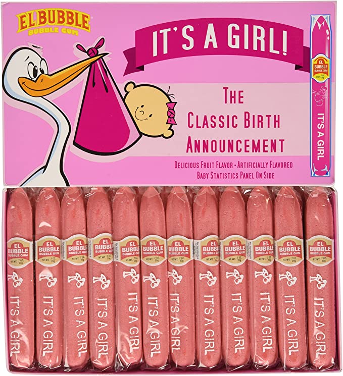 It's A Girl Bubble Gum Cigars