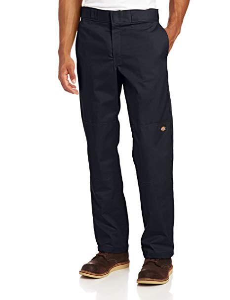 dickies Men's Regular Straight Fit Double Knee Stretch Twill Work Pant