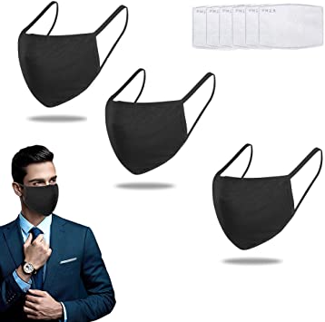 PM2.5 Mask – 100% Cotton, Washable, Reusable Cloth Masks – Protection from Dust, Pollen, Pet Dander, Other Airborne Irritants (3pcs+6pcs)