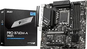 MSI PRO B760M-A WiFi ProSeries Motherboard (Supports 12th/13th Gen Intel Processors, LGA 1700, DDR5, PCIe 4.0, M.2, 2.5Gbps LAN, USB 3.2 Gen2, Wi-Fi 6E, mATX)