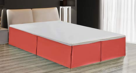 Fancy Collection Queen Size Easy Care Tailored Microfiber 14-inch Bed Skirt Solid Coral New
