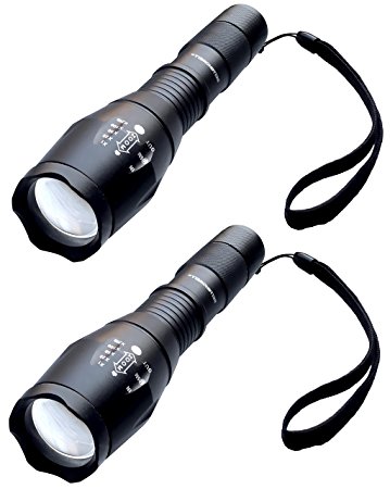 Bell   Howell 1176 Taclight High-Powered Tactical Flashlight with 5 Modes & Zoom Function (Original, Set of 2)