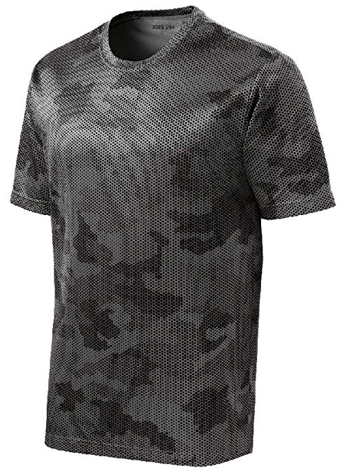 Joe's USA Mens or Youth CamoHex All Sport Moisture Wicking Shirts Youth XS-Adult 4XL