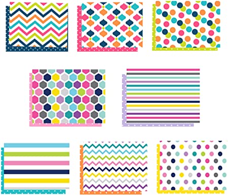 Blank Note Cards Boxed Set - Bright Pattern Bulk NotesCards Blank Inside, for Baby Shower, Birthday, Wedding, Bridal Shower Occasions, Blank Cards and Colored Envelopes (Multicolored)