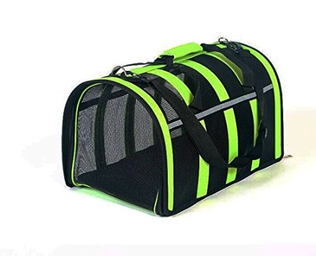 MHtech Soft-sided Travel Pet Carrier for Small Dogs Cats and and Puppies, Foldable Travel Dog Crate with Adjustable Detachable Shoulder Strap Pet Travel Portable Bag
