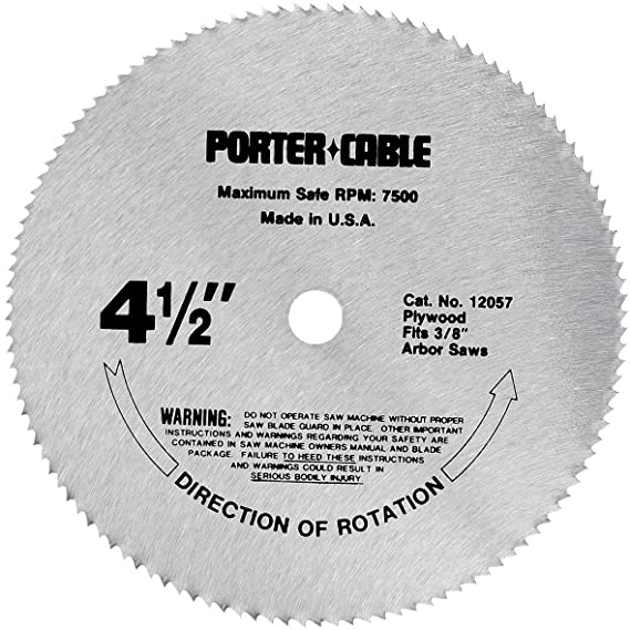 PORTER-CABLE 4-1/2-Inch Circular Saw Blade, Plywood Cutting, 120-Tooth (12057)
