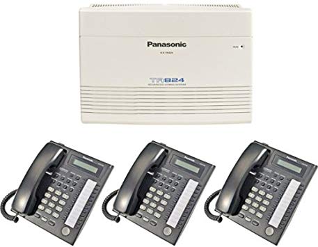 Panasonic KX-TA824 System plus (3) KX-T7731 Black Telephones