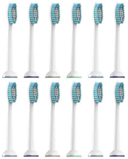 SoniShare - Premium Soft Replacement Toothbrush Heads - 4 8 12 or 20 Pack 12