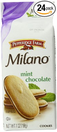 Pepperidge Farm Milano Cookies, Mint, 7 Ounce (Pack of 24)