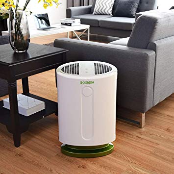 COSTWAY Air Purifier with Carbon Filter, Eliminator for Room, Dust, Smoke, Pets, Smokers, Home Air Purifier Cleaner w/Remote Control (Green)