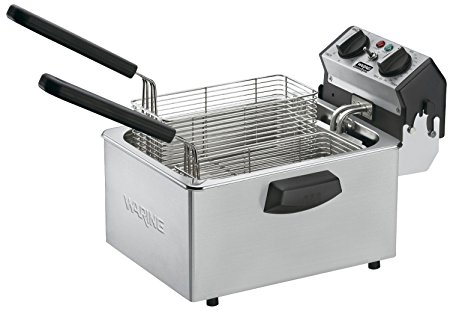 Waring Commercial WDF75RC 120-volt Countertop Compact Electric Deep Fryer, 8.5-Pound